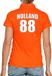 Bellatio Decorations Shoppartners Bv Oranje supporter poloshirt - rugnummer 88 - Holland / Nederland fan shirt / kleding voor dames XS