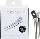 LUSSONI Double Prong Hair Clips - Grijs/Zilver/Metaal - 5903018920184