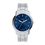 FOSSIL Minimalist Mannen Horloge 44 mm Zilverkleurig
