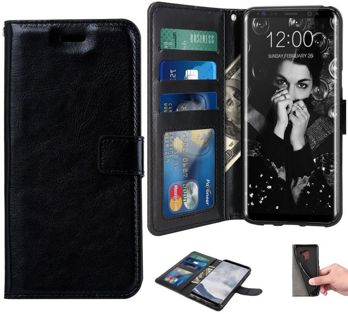 Meeskees24 Samsung Galaxy Note 8 Portemonnee hoesje / book case zwart