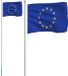 VidaXL Vlag met vlaggenmast Europa 6,08 m aluminium