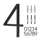 Moeve Huisnummer Zwart - Nummer 4 - 130 mm - 3D - Aluminium