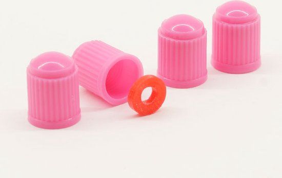 Roze ventieldoppen voor Schrader (auto) ventiel