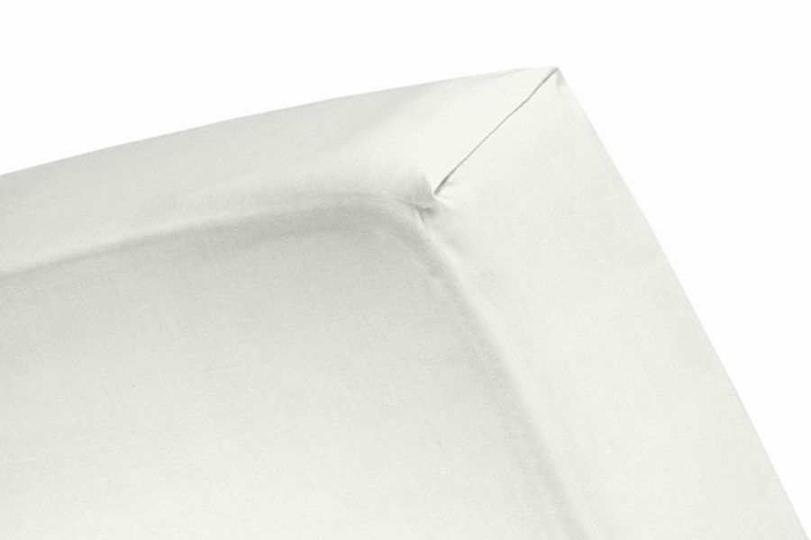 Cinderella Basic percaline katoen hoeslaken - 1-persoons (80x200 cm) - Ecru