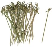 Gerimport Hapjes/sate prikkers/spiesjes - bamboe hout - 48x stuks - 15 cm - hittebestendig - amuse/bbq/feestje - cocktailprikkers