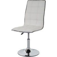 Générique Mendler Set van 2 eetkamerstoelen HWC-C41, stoel keukenstoel, in hoogte verstelbaar draaibaar, kunstleer MVG-gecertificeerd ~ wit