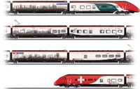 Märklin 39811 H0 hogesnelheidstreinstel Rabe 501 Giruno van de SBB