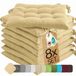 etérea Basic Coussin de siège Coussin de chaise - 8 Pièces - 40x40 cm - Beige