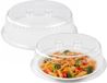 Gerimport Couvercle de micro-ondes - 2x - 30 cm - transparent - plat - hotte de micro-ondes