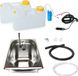 12V Mini-keuken bouwpakket voor campers/caravans, wasbak, afmetingen 325x265x150 mm, chroom, nieuw