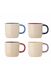 Bloomingville Vista Tasses Set van 4 Multicolore 0,185 L