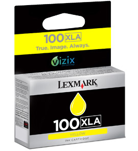 Lexmark 100XLA hg rendem. standaard gele inktcartr. single pack / geel