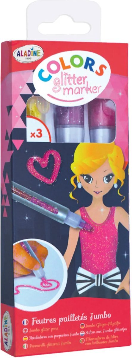 Aladine Kids Glitter Markers Fashion Set