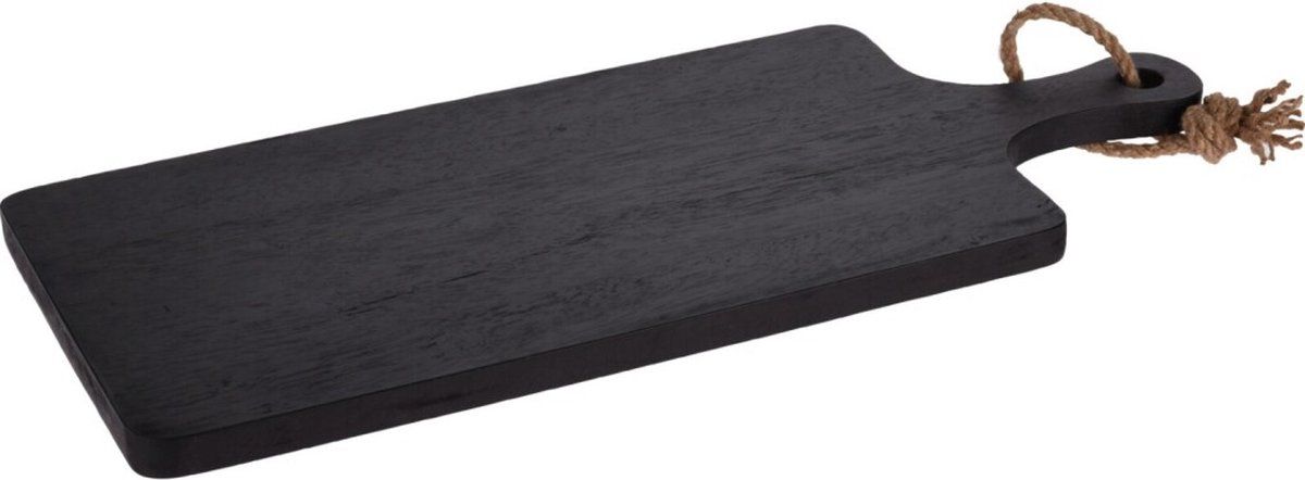 Basic Rubberwood Cutting Board 50x15x2 cm Black