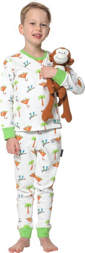 Happy Pyjama's Jungle edition Kinderpyjama - Unisex - Maat 134/140 - Premium katoen