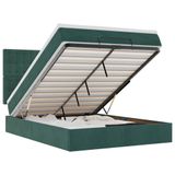 VidaXL Ottoman Bed with Mattresses 140x200cm Velvet Dark Green