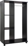 Homcom Open Kledingkast - Spaanplaat klasse E1 - 80x40x128cm - Zwart