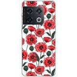 OnePlus Siliconen hoesje - Compatibel met OnePlus 10 Pro 5G - ontwerp fleurs de pavot