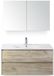 BES LED Dante Badmeubelset 100 cm - Craft Oak - Keramische Wastafel Wit Enjoy met Spiegelkast