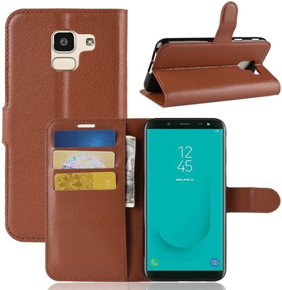 GSM-Hoesjes.be Book Case Hoesje Samsung Galaxy J6 2018 - Bruin