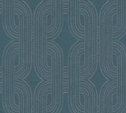 A.S. Création RETRO BEHANG | Grafisch - Blauw Groen Beige - Vliesbehang