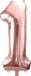 Partydeco Ballon en aluminium chiffre 1 or 86 cm
