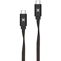 Wefix Platte kabel USB Type C naar USB Type C 1 m Zwart