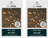 Anna's Collection Draadverlichting lichtsnoer - 4x - 40 led lampjes - warm wit - 200 cm - op batterij - kerstverlichting