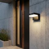 Lindby - Solar buitenlamp - 1 licht - Aluminium, polycarbonaat - H: 8 cm - zwart, wit - Inclusief lichtbron