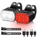 Blendura Fietslamp, 6 + 6 modi, fietsverlichting voor en achter, led, oplaadbaar via USB, IPX6, fietslamp voor mountainbikes en fietsen