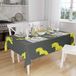 Bonamaison Tafelkleed, Anti-Mold, Sneldrogend, Waterdicht, 100% Polyester Tafellaken, Neon Geel, Rook, 140 x 160 Cm