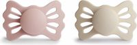 Frigg Fopspeen Lucky Cream/Blush T2 6-18mnd (2 stuks)