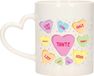 Bellatio Decorations Cadeau koffie/thee mok voor tante - pastel - hartjes oor - keramiek - 300 ml