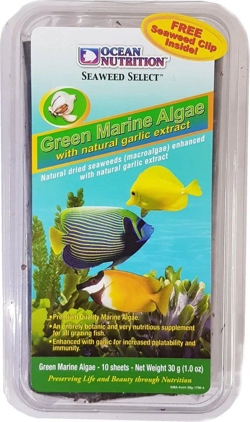 Ocean Nutrition Green Marine Algae with Garlic Extract - 30g - Fish Food