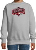 Bellatio Decorations Merry Christmas Kerst sweater / Kerst trui grijs voor kinderen - Kerstkleding / Christmas outfit 152/164