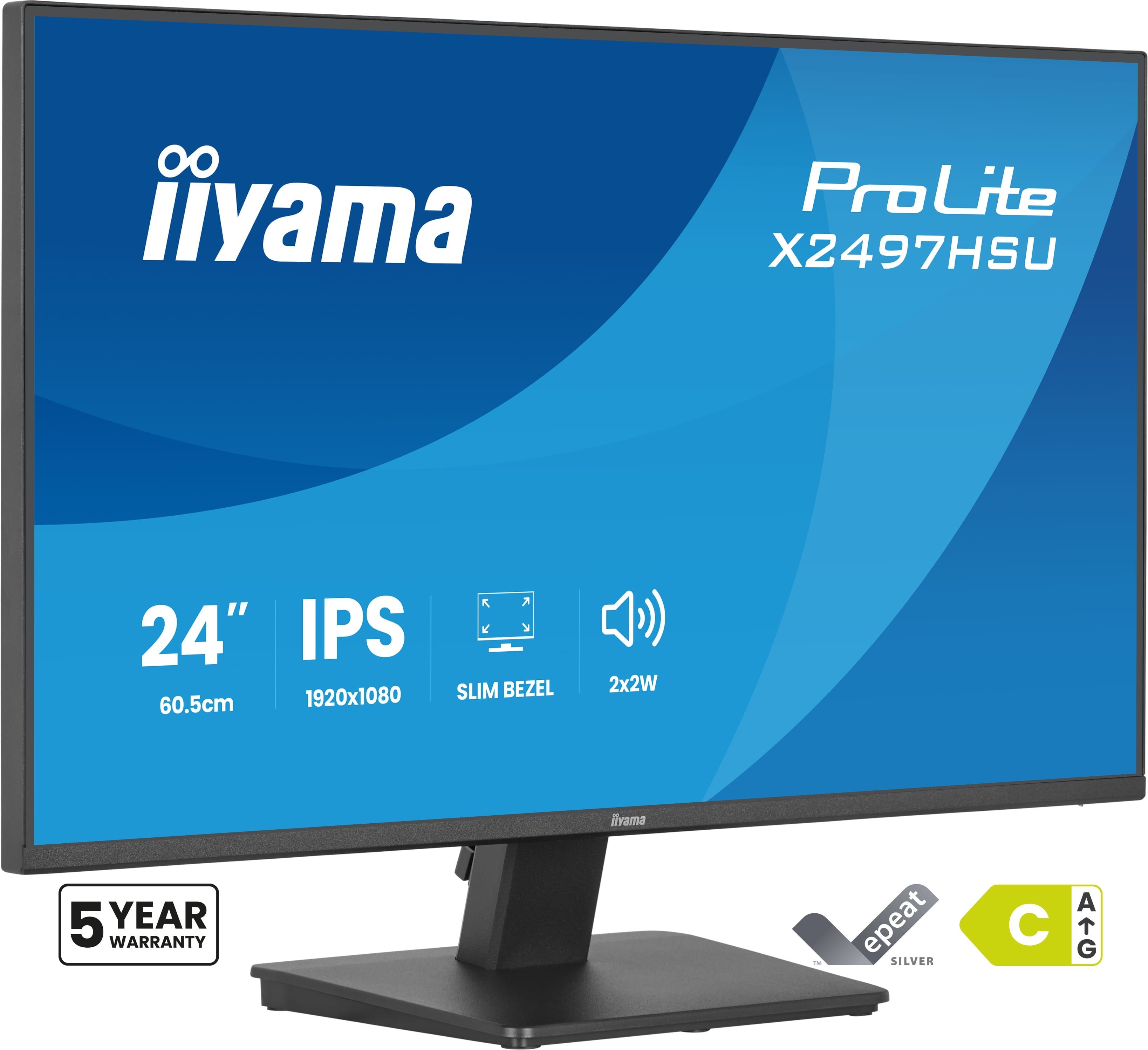 iiyama ProLite X2497HSU-B1 computer monitor 60,5 cm (23.8") Full HD LED Zwart