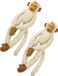 Happy Horse 2x stuks guirlande singe en peluche 45 cm