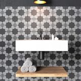 Muurstickers, Ambiance Muurstickers, zelfklevend, voor keuken, badkamer, 9 stickers, oosterse tegels, 30 x 30 cm