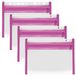 VELOFLEX VELOBAG XXS A435007 - Documentenhoes met ritssluiting, 4 stuks, DIN A5, roze