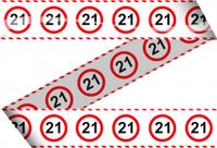 Folat Afzetlint 21 jaar - Stopbord Thema - 15 meter