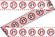 Folat Afzetlint 21 jaar - Stopbord Thema - 15 meter