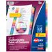 Avery A-Z Tab-verdelers voor 3 ringmappen, aanpasbare inhoudsopgave, veelkleurige tabbladen, 3 sets (44225)
