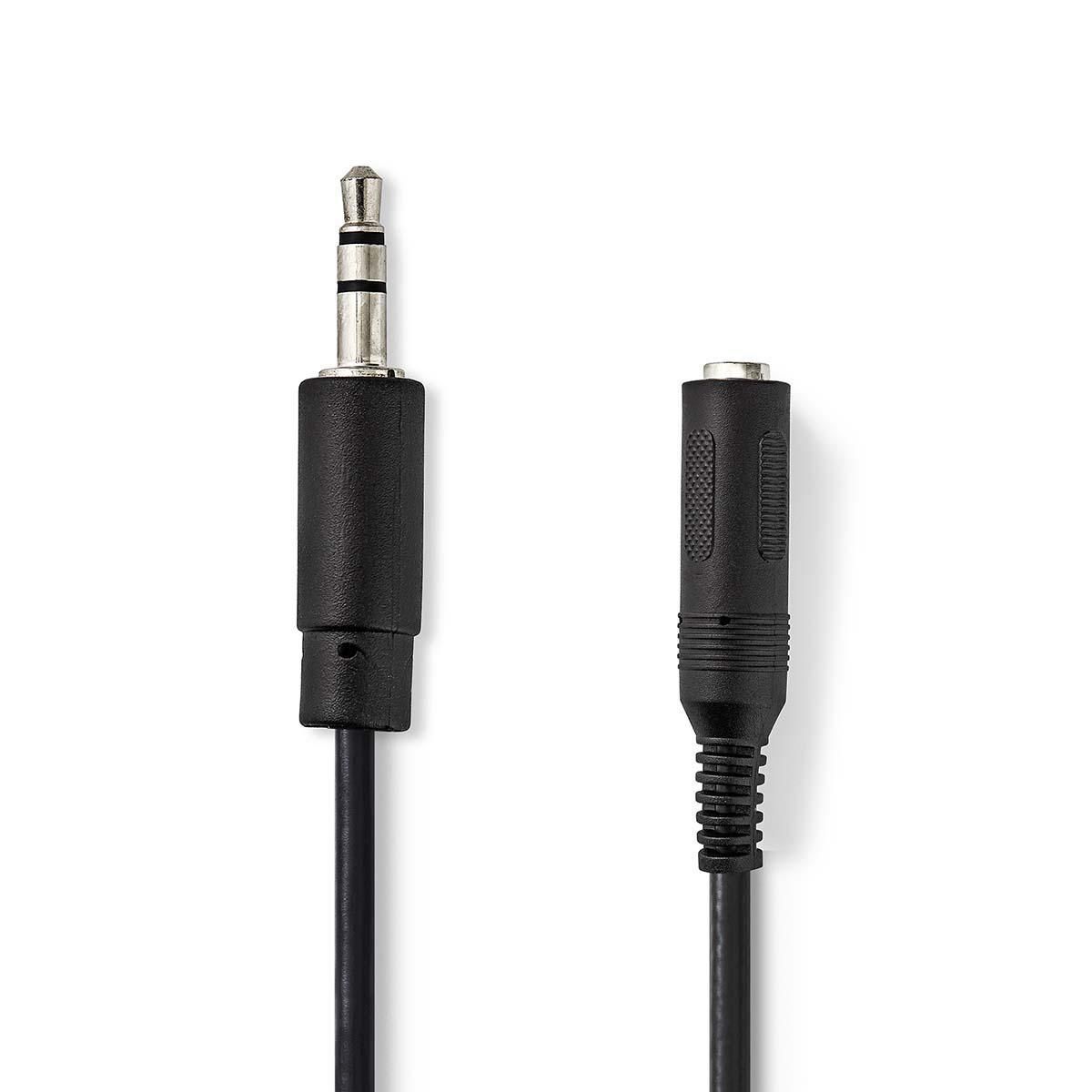 Nedis 3.5mm to 6.35mm Audio Cable - 0.2m - Black