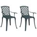 VidaXL Tuinstoelen 2 stuks Gietaluminium Groen