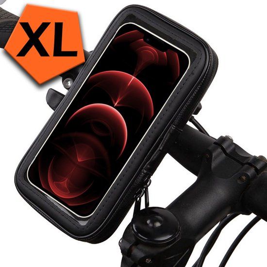 Nomfy Universele Telefoonhouder Fiets Waterdicht - Telefoon Houder Fiets Accessoires 360 Graden - Scooter Telefoonhouder - XL