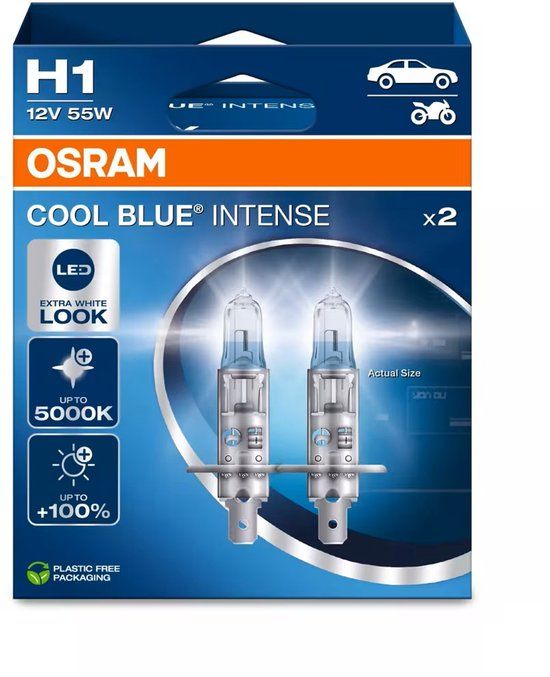 OSRAM Cool Blue Intense Next Gen H1 Halogeen Autolampen - Set van 2