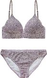 Salted Stories Saya | Flore Women Dierenprint Triangel bikini Chalk Violet L
