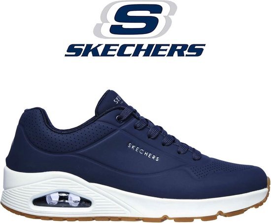 SKECHERS Uno Stand On Air Heren Sneakers - Blauw - Maat 43