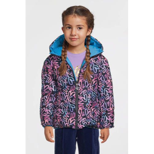 Orange Stars reversible colourblock jas Isa all-over print