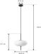 Lindby - hanglamp - 1licht - Staal, glas - H: 12.5 cm - E14 - zwart, wit